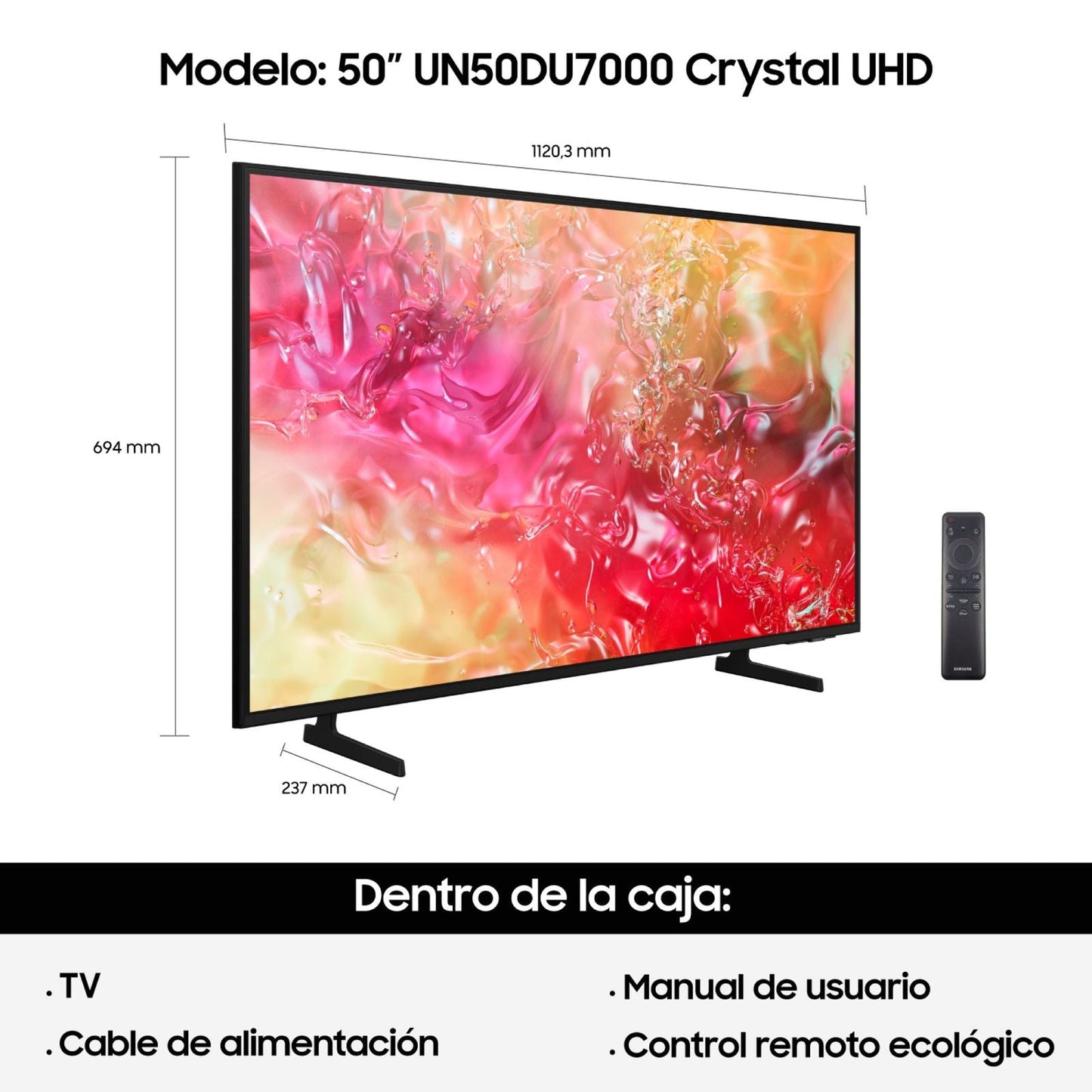 Smart tv 50" 4k un50du7000gczb